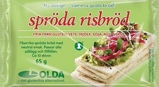 Oldana Spröda Risbröd 65g Vnr 123420