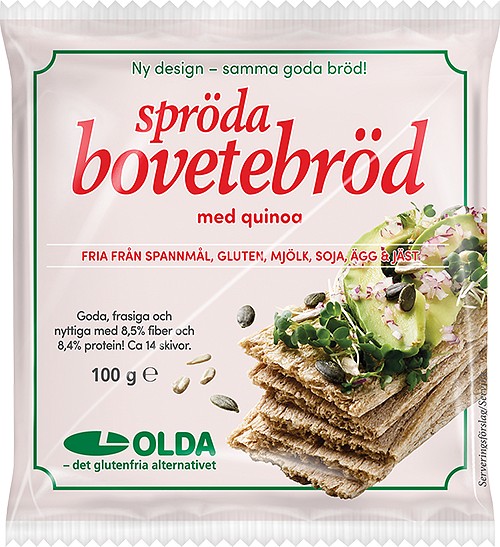 Spröda bovetebröd 100 gram