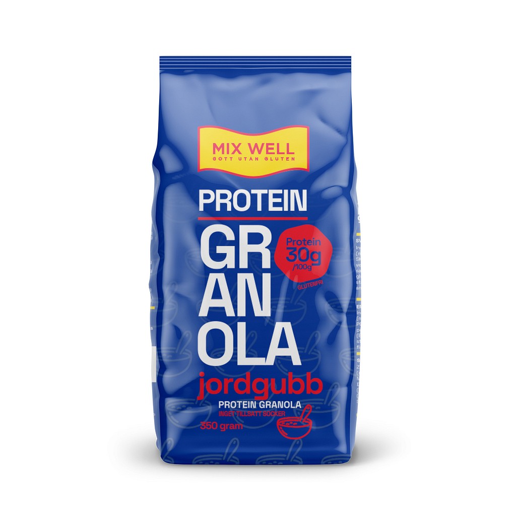 Glutenfri Granola protein jordgubb 290 gram
