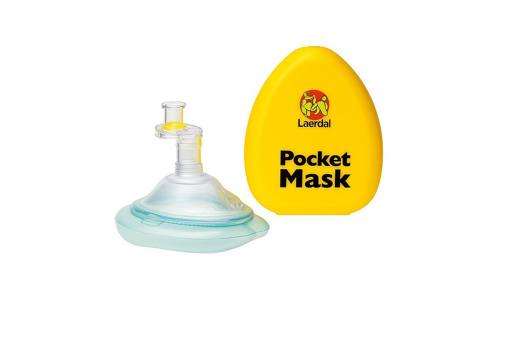 Pocketmask laerdal med ventil och filter utan O2 nippel